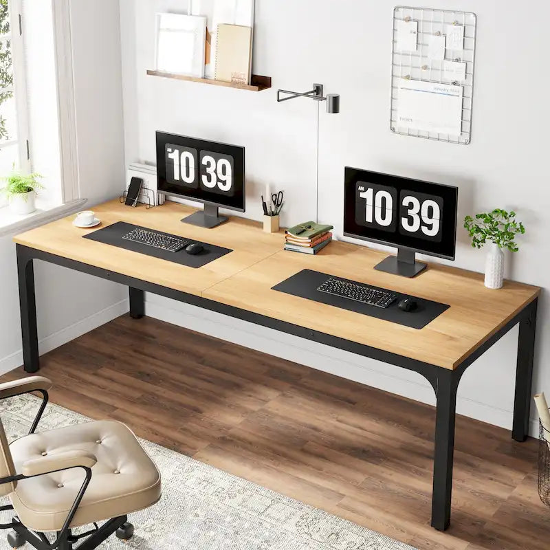 78.74 inch Extra Long 2 Person Double Computer Desk for Home Office