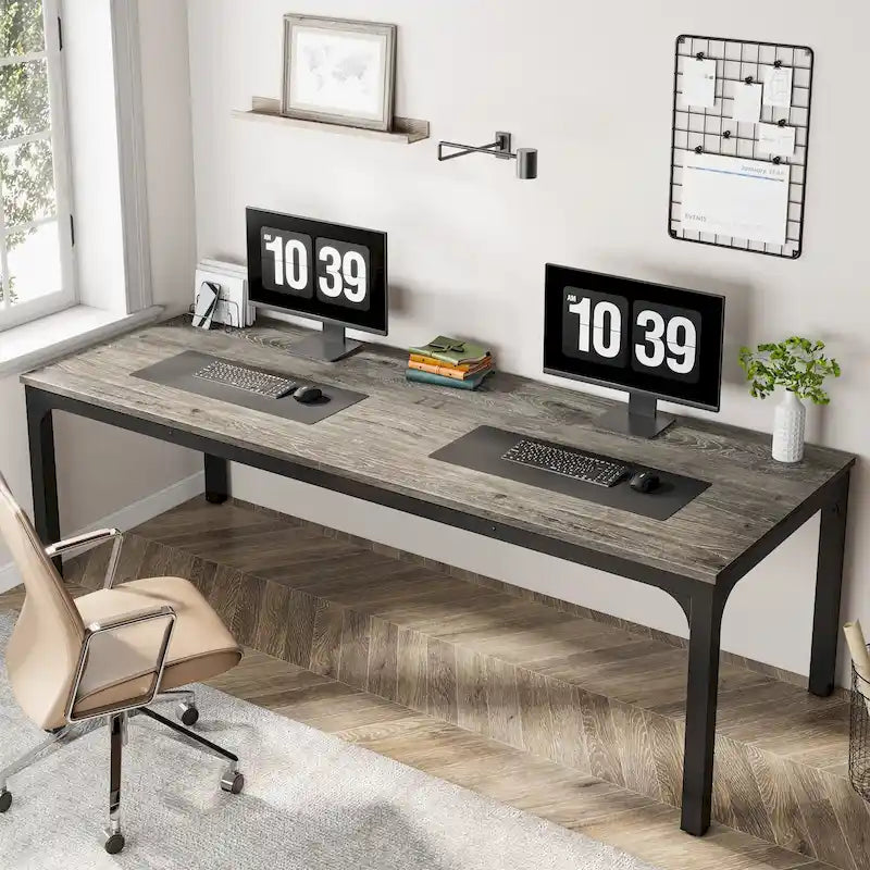 78.74 inch Extra Long 2 Person Double Computer Desk for Home Office