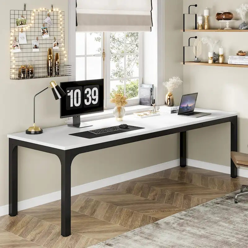 78.74 inch Extra Long 2 Person Double Computer Desk for Home Office