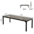 78.74 inch Extra Long 2 Person Double Computer Desk for Home Office