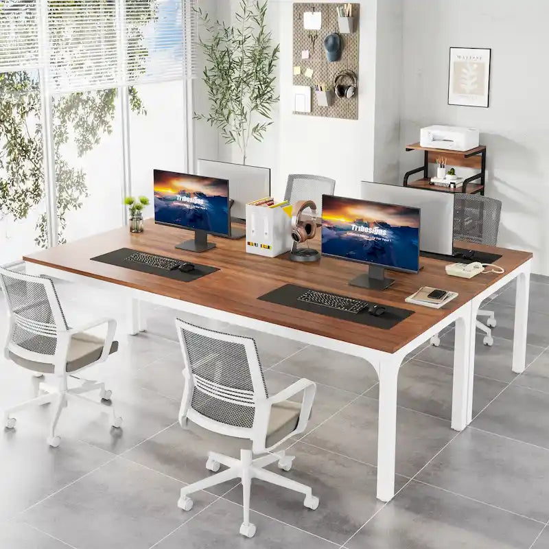78.74 inch Extra Long 2 Person Double Computer Desk for Home Office