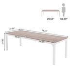 78.74 inch Extra Long 2 Person Double Computer Desk for Home Office