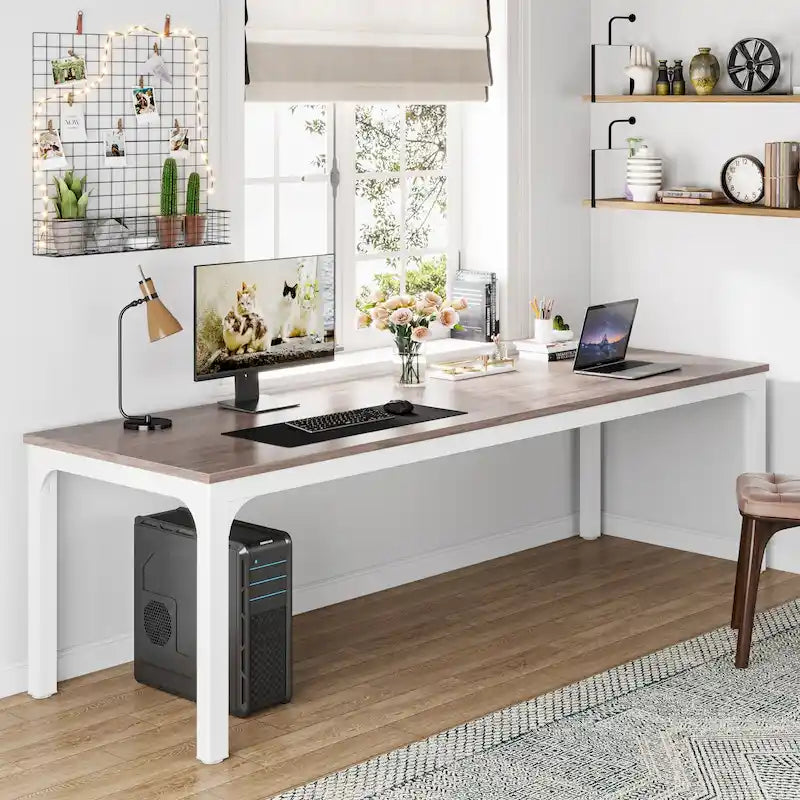 78.74 inch Extra Long 2 Person Double Computer Desk for Home Office