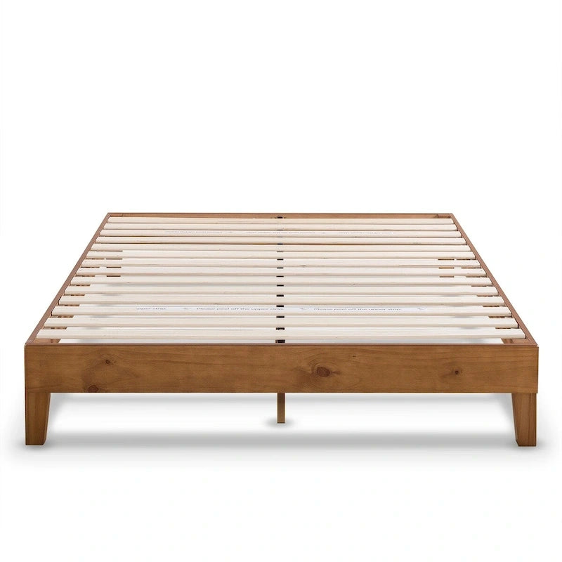 Grand Solid Wood 12-inch Platform Bed Frame by Crown Comfort