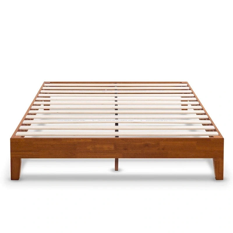 Grand Solid Wood 12-inch Platform Bed Frame by Crown Comfort
