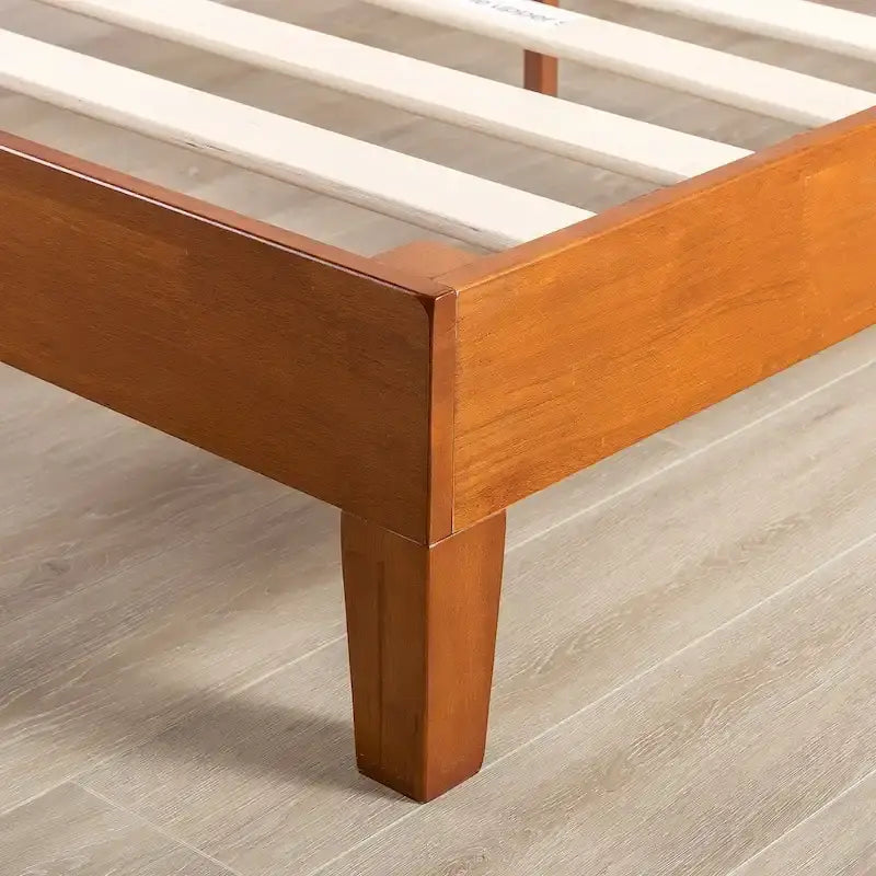 Grand Solid Wood 12-inch Platform Bed Frame by Crown Comfort