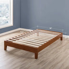 Grand Solid Wood 12-inch Platform Bed Frame by Crown Comfort