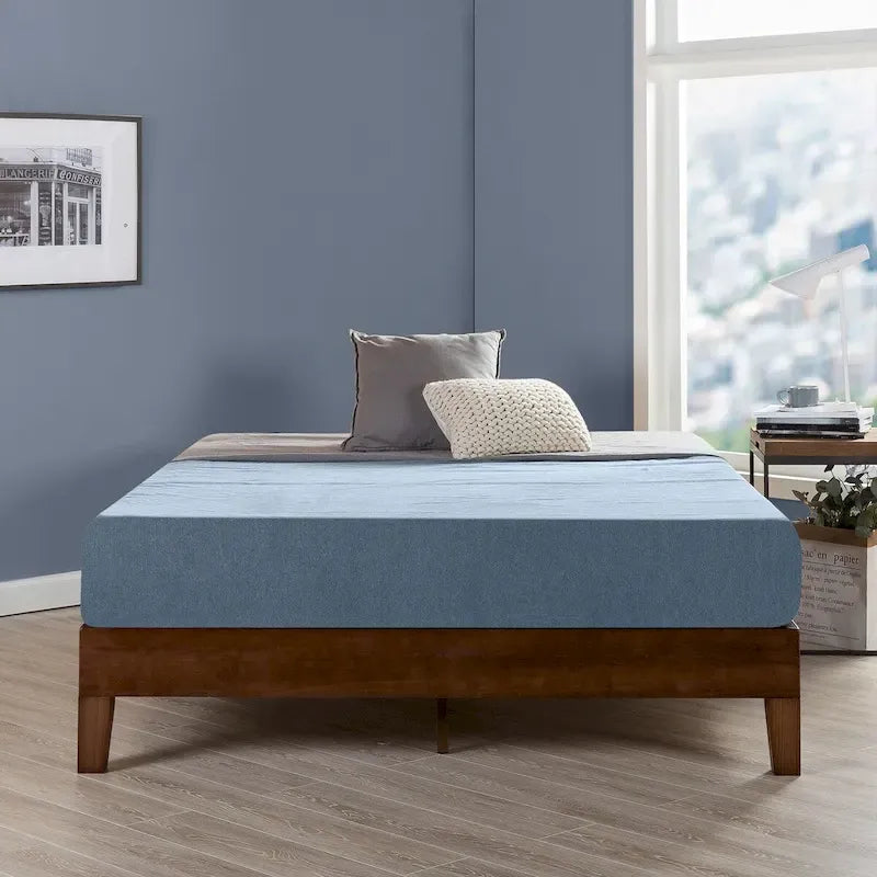 Grand Solid Wood 12-inch Platform Bed Frame by Crown Comfort