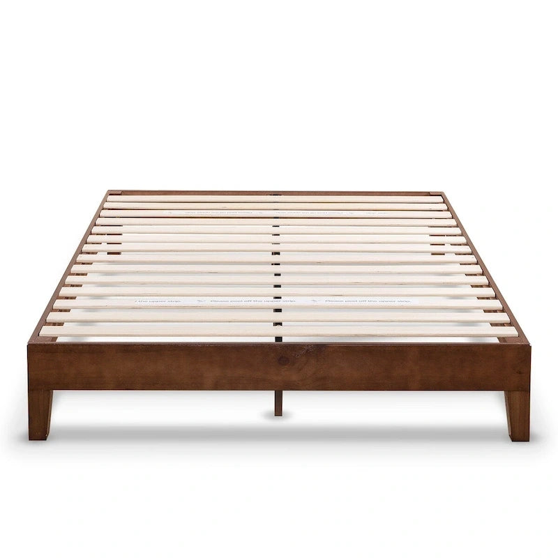 Grand Solid Wood 12-inch Platform Bed Frame by Crown Comfort