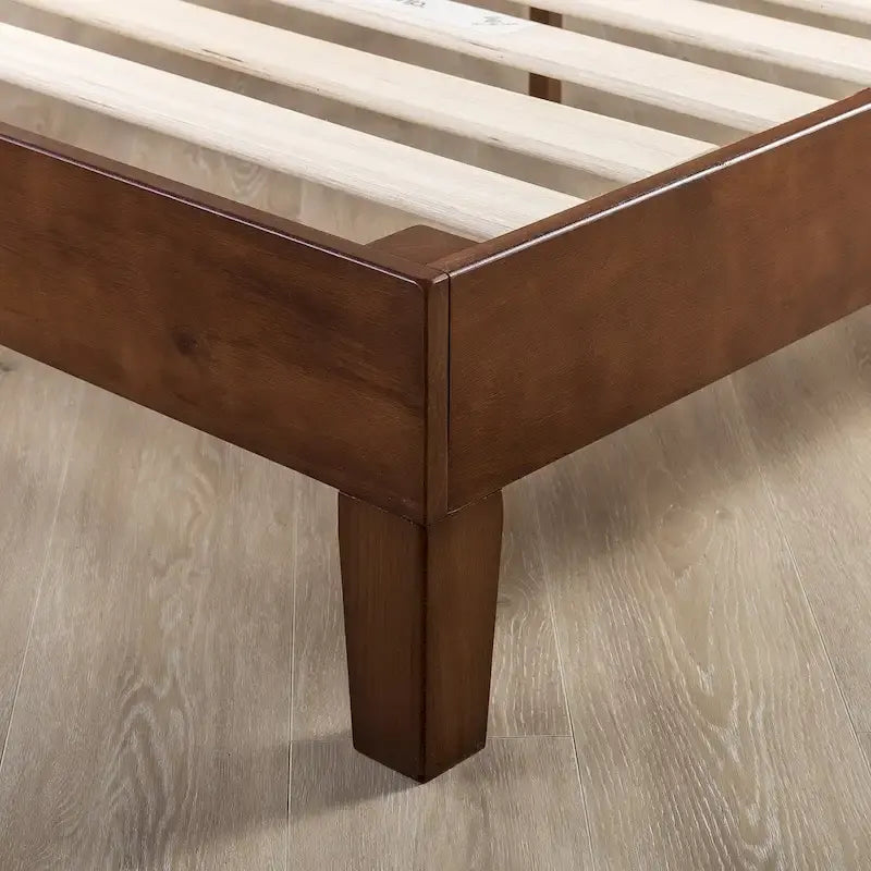 Grand Solid Wood 12-inch Platform Bed Frame by Crown Comfort
