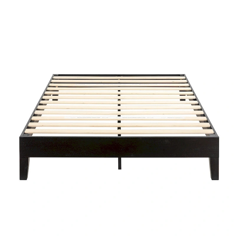 Grand Solid Wood 12-inch Platform Bed Frame by Crown Comfort