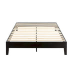 Grand Solid Wood 12-inch Platform Bed Frame by Crown Comfort