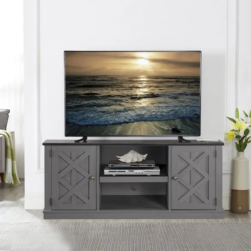 54 Faux Raw Wood TV Stand for 60 TVs - 54 in Width