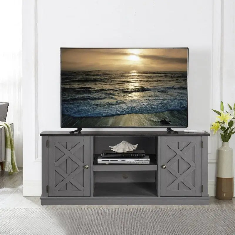 54 Faux Raw Wood TV Stand for 60 TVs - 54 in Width