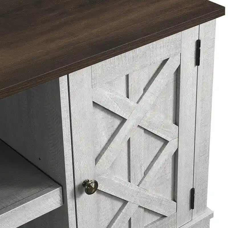 54 Faux Raw Wood TV Stand for 60 TVs - 54 in Width