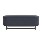 HomePop Ellipse Modern Storage Bench with Metal Legs