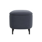 HomePop Ellipse Modern Storage Bench with Metal Legs