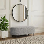 HomePop Ellipse Modern Storage Bench with Metal Legs