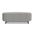 HomePop Ellipse Modern Storage Bench with Metal Legs