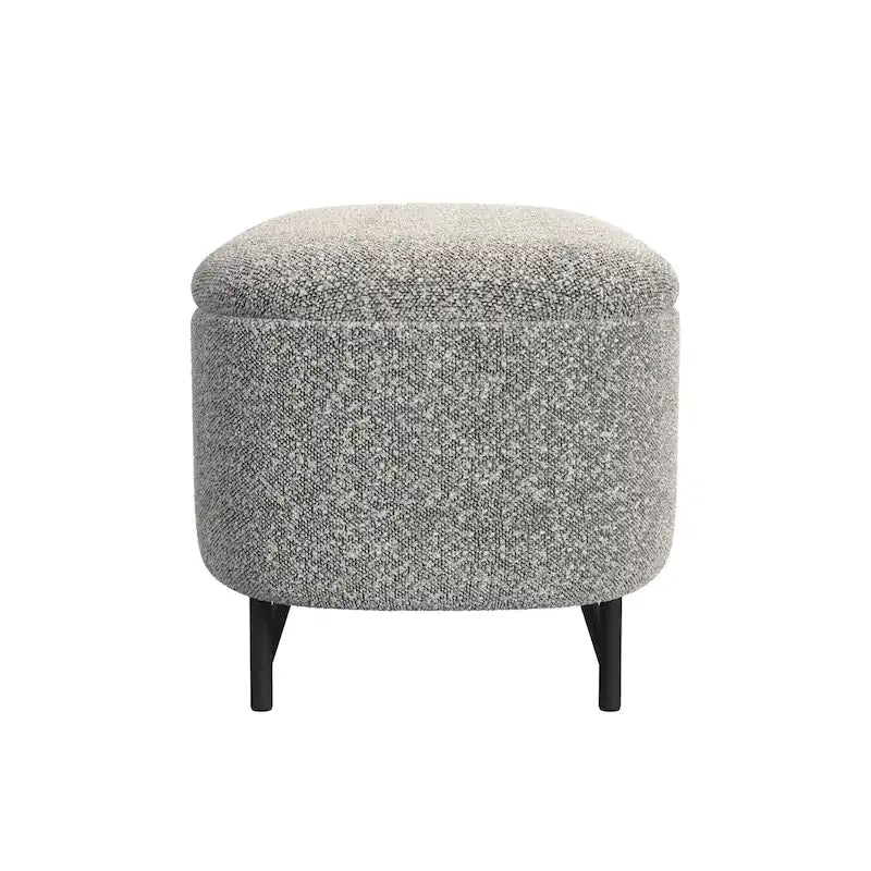 HomePop Ellipse Modern Storage Bench with Metal Legs