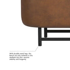 HomePop Ellipse Modern Storage Bench with Metal Legs