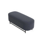 HomePop Ellipse Modern Storage Bench with Metal Legs