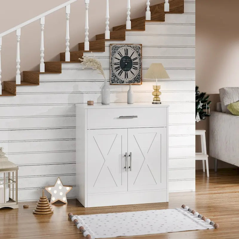 Sideboard Buffet Cabinet with Drawers and Doors, MDF, Multiple Sizes, Kitchen or Dining Room
