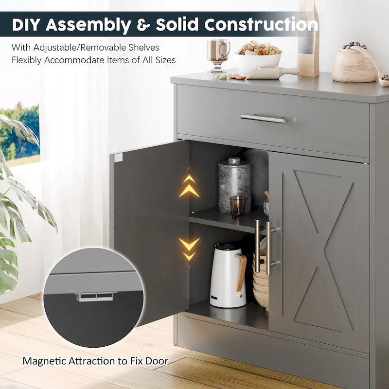 Futzca Sideboard Buffet Cabinet, Kitchen Storage Cabinet