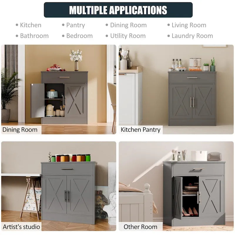 Futzca Sideboard Buffet Cabinet, Kitchen Storage Cabinet
