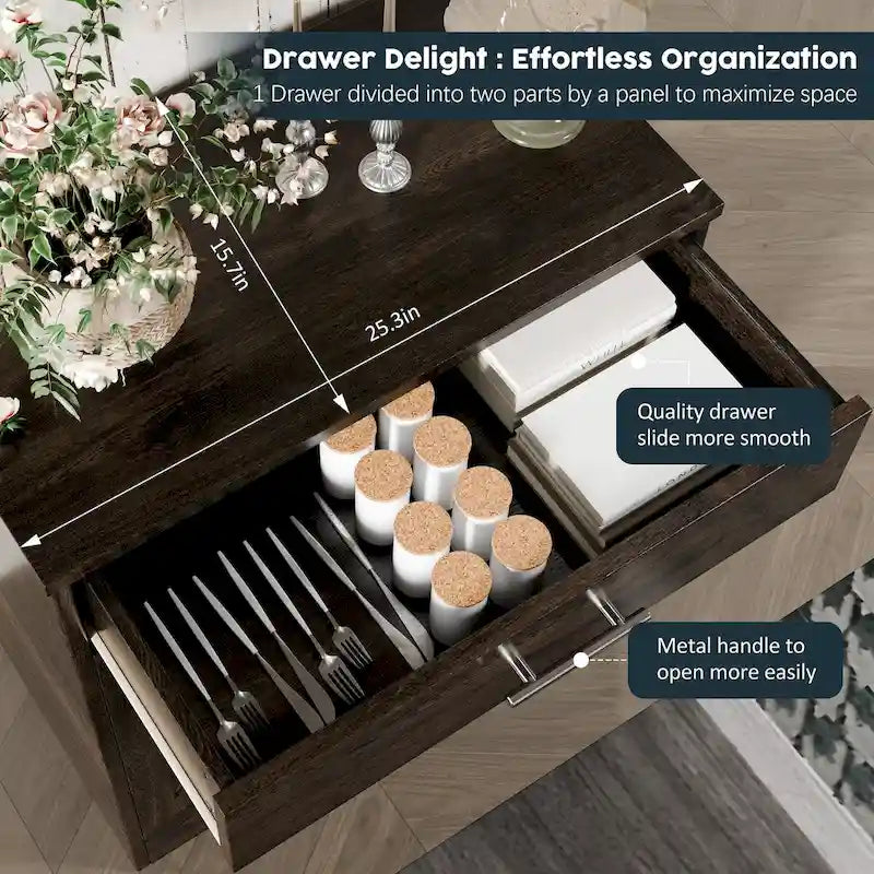 Futzca Sideboard Buffet Cabinet, Kitchen Storage Cabinet