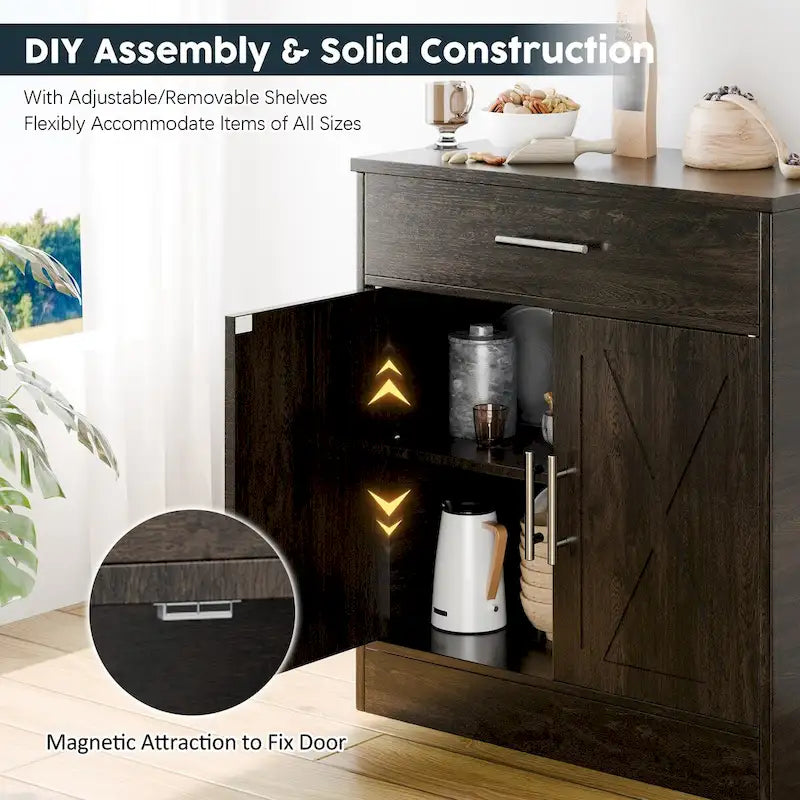 Futzca Sideboard Buffet Cabinet, Kitchen Storage Cabinet