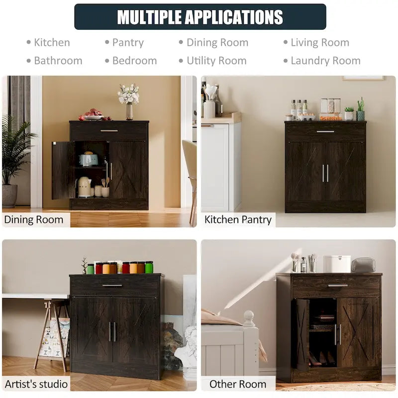 Futzca Sideboard Buffet Cabinet, Kitchen Storage Cabinet