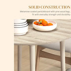 35in Round Folding Dining Table, Collapsible Drop Leaf, Solid Wood Legs, Space-Saving Small Kitchen