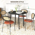35in Round Folding Dining Table, Collapsible Drop Leaf, Solid Wood Legs, Space-Saving Small Kitchen