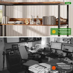 Reversible L Shaped Desk with Storage Shelves, Home Office Corner Desk with Charge Station