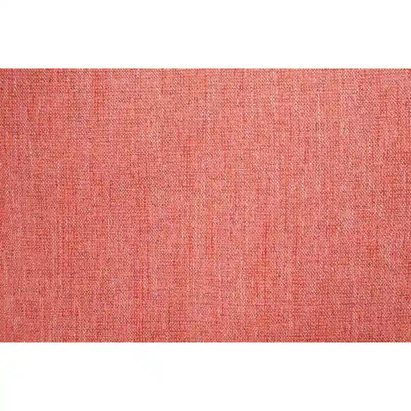 Coastal Round Accent Chair, Coral Linen-Look Fabric, Reversible Cushions, Living Room