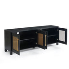 69.5 Wood TV Stand Media Console Entertainment Center