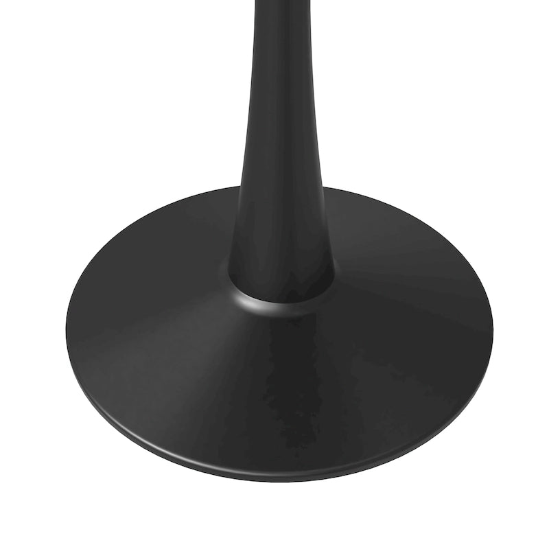 Bristol 35 Round Dining Table for 4 with Sintered Stone Tabletop in Black Base for Kitchen & Dining Room