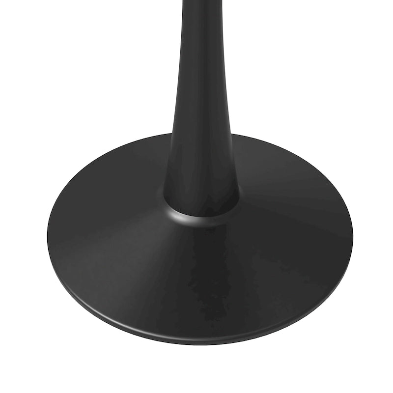 Bristol 35 Round Dining Table for 4 with Sintered Stone Tabletop in Black Base for Kitchen & Dining Room