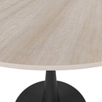 Bristol 35 Round Dining Table for 4 with Sintered Stone Tabletop in Black Base for Kitchen & Dining Room