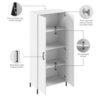 Essence Tall Storage Cabinet with Doors by Bush Furniture