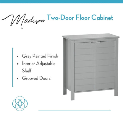 Two-Door Bathroom & Laundry Storage Cabinet with Adjustable Shelf
