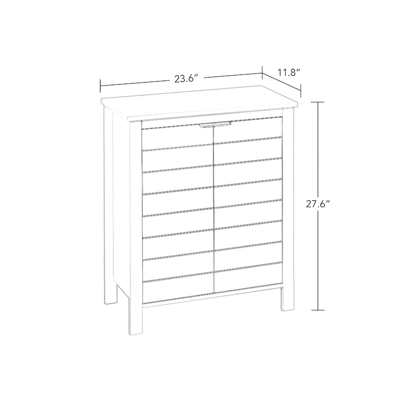 Two-Door Bathroom & Laundry Storage Cabinet with Adjustable Shelf