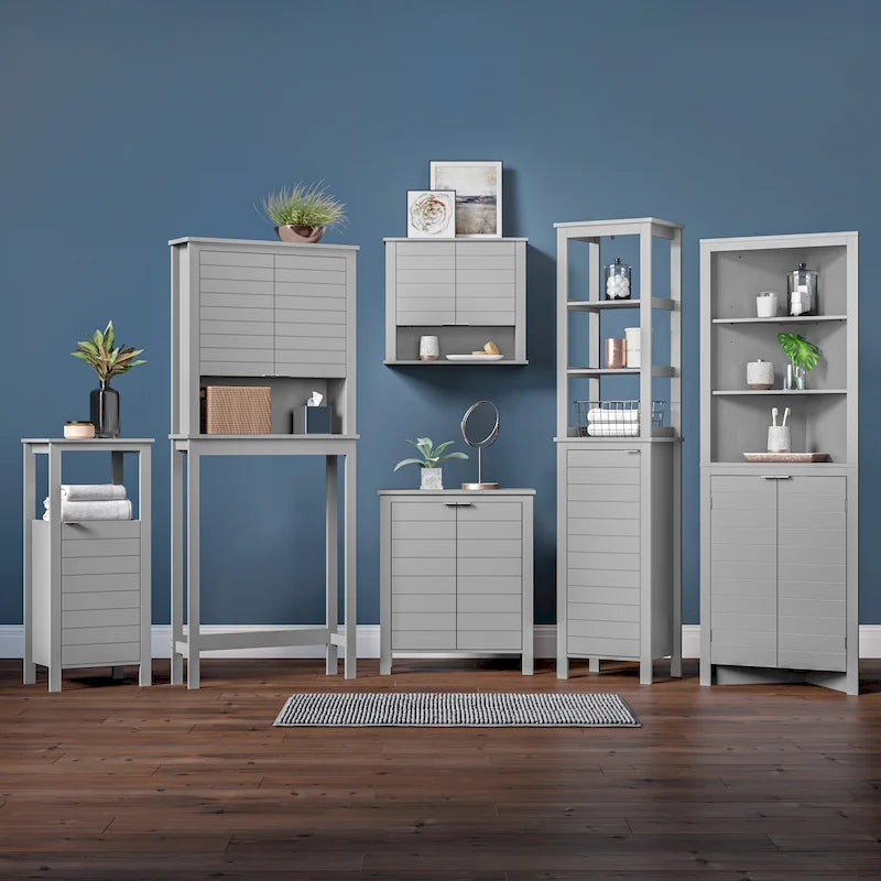 Two-Door Bathroom & Laundry Storage Cabinet with Adjustable Shelf