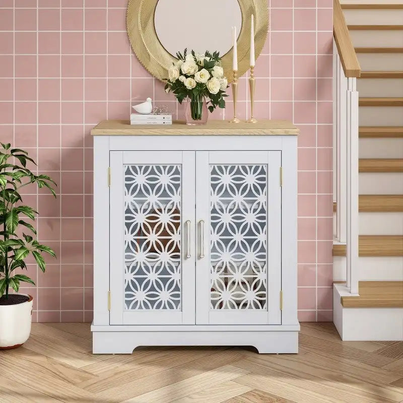 31 in. Rustic Bathroom Bedroom Accent Storage Cabinet