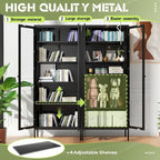 67 Tall Glass Curio Display Cabinet with Glass Doors and 4 Adjustable Shelves