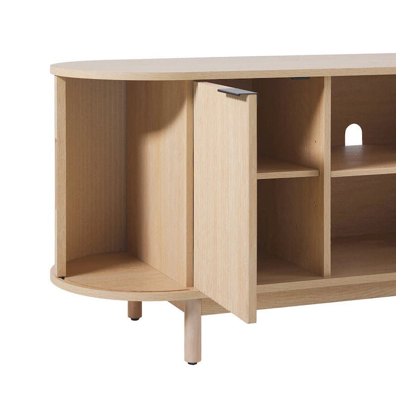Middlebrook Modern Reeded 60-inch TV Stand with Rounded Edges